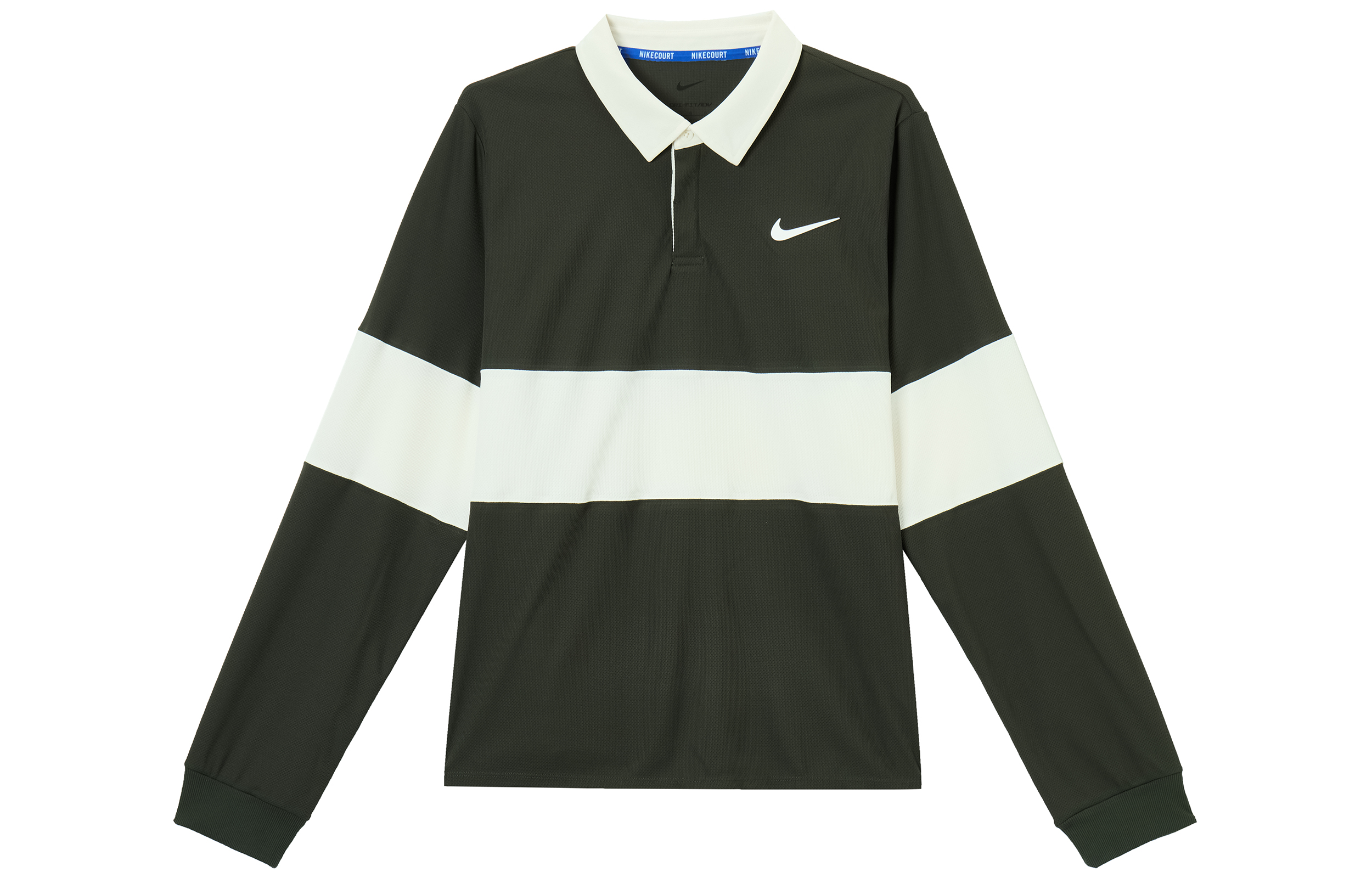 Nike Dri FIT ADVCourt Slam SS25 Tennis Top Men’s Sequoia Green/Light Ivory White/White