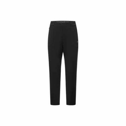 DESCENTE SKI STYLE Outdoor Commute Knitted Fabric Thermal Fleece Lined Sports Pants Men’s Black