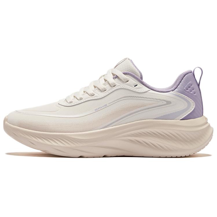 Erke Cloud Chase Running Shoes Women’s Low Top Microcrystal White, Misty Purple