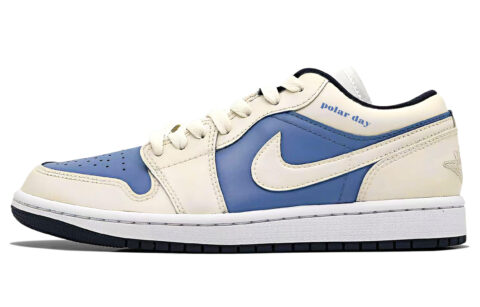 Jordan Air Jordan 1 Panda, Arctic Night Abrasion Resistant Low top Vintage Basketball Shoes Unisex Ecru
