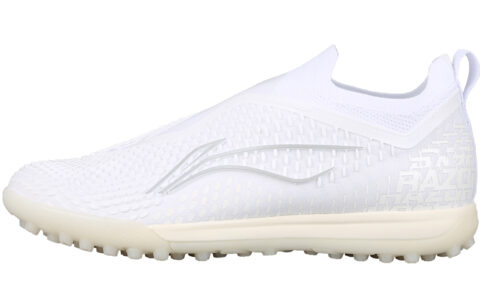 Li Ning TF Turf Artificial Turf Fabric Cushioning Soccer Shoes Men’s White