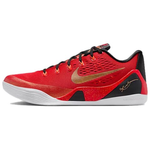 Nike Kobe 9 Breathable Rebound Grip Low top Basketball Shoes Men’s Red Black