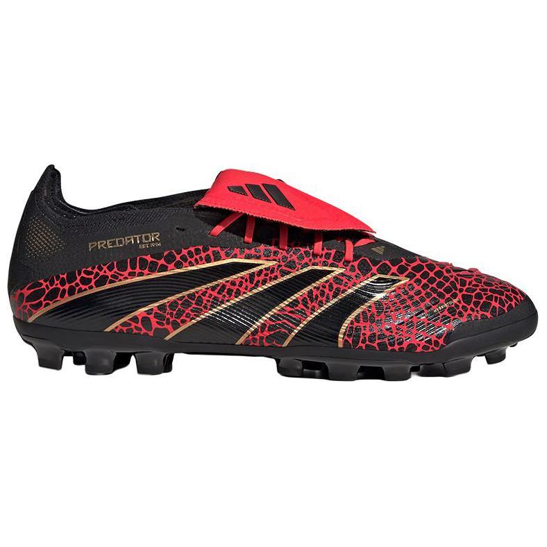 Adidas PREDATOR ELITE Slip Resistant Abrasion Resistant Soccer Shoes Unisex Black Red