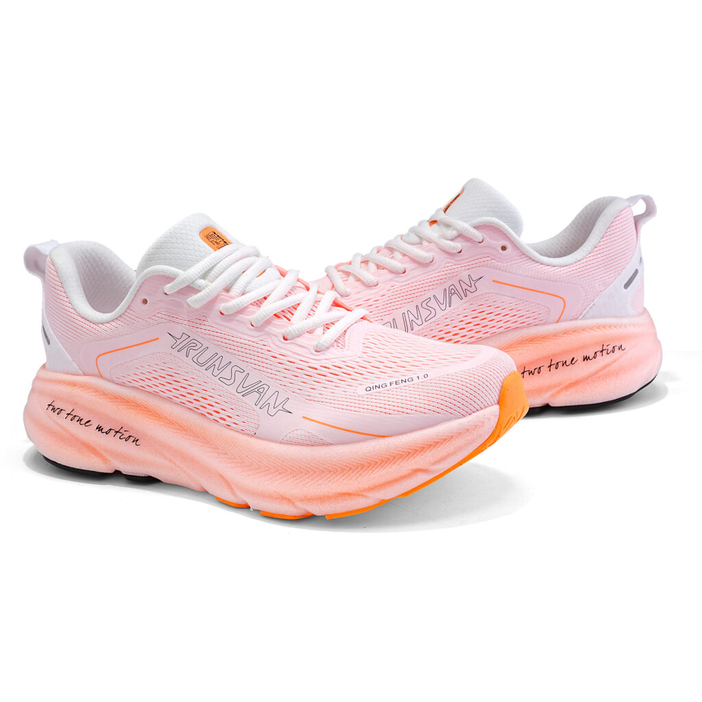 IRUNSVAN Low top Running Shoes Unisex Color Pink Orange