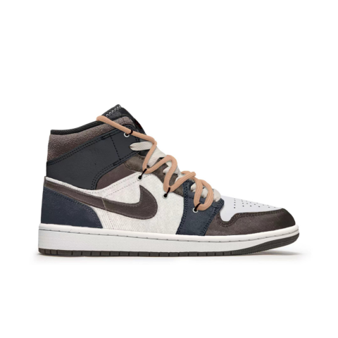 Jordan Air Jordan 1 Vintage Basketball Shoes Men’s Mid Top Brown/White