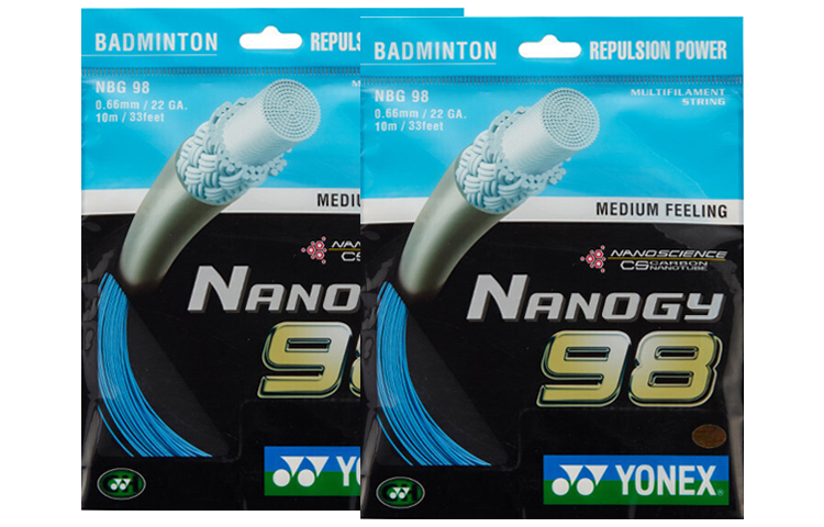 YONEX Badminton Racket Strings Unisex NBG98CH 2 Pack