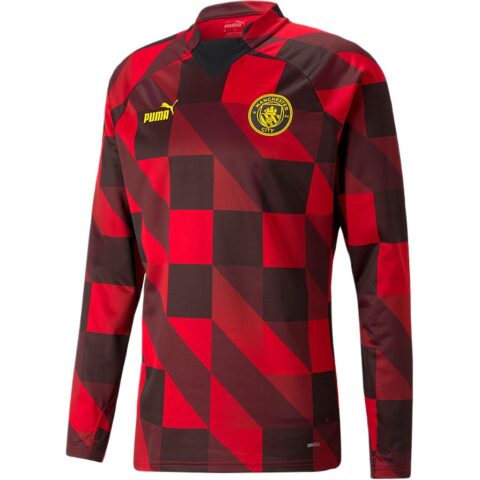 PUMA Manchester City Soccer Jersey Men’s Tango Red/PUMA Black