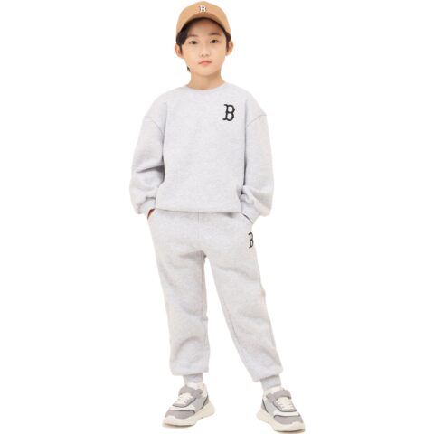 MLB Casual Sportswear Boston Red Sox FW24 Light Heather Gray Kids’
