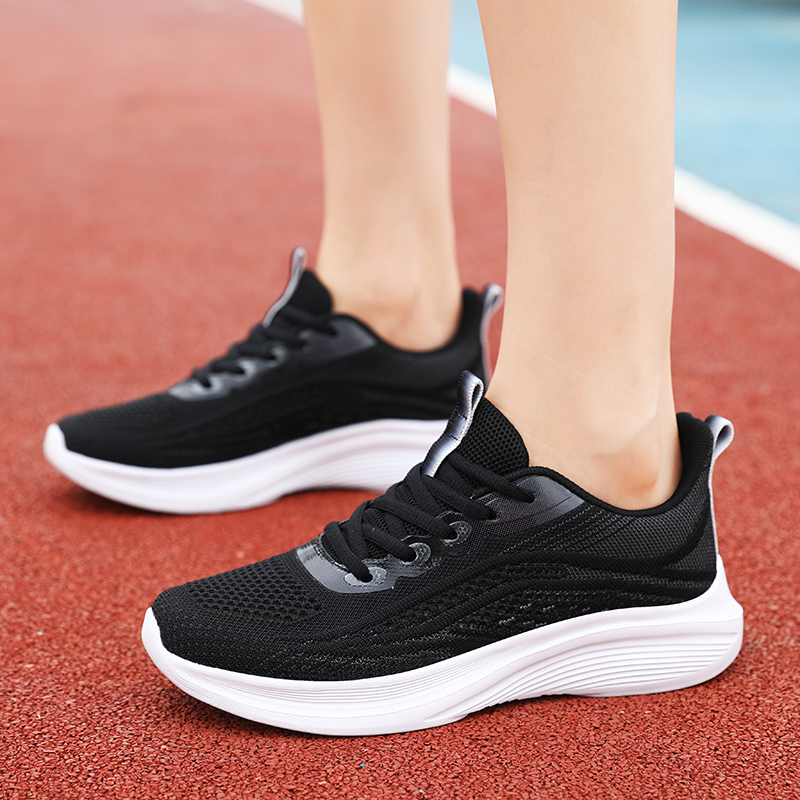 BIANSULONG Cushioning Slip Resistant Coverage Low top Casual Running Shoes Women’s Black Gray