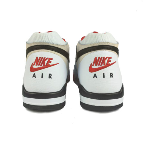 Nike Flight Legacy Cushioning Slip Resistant Mid top Vintage Basketball Shoes Unisex Red White