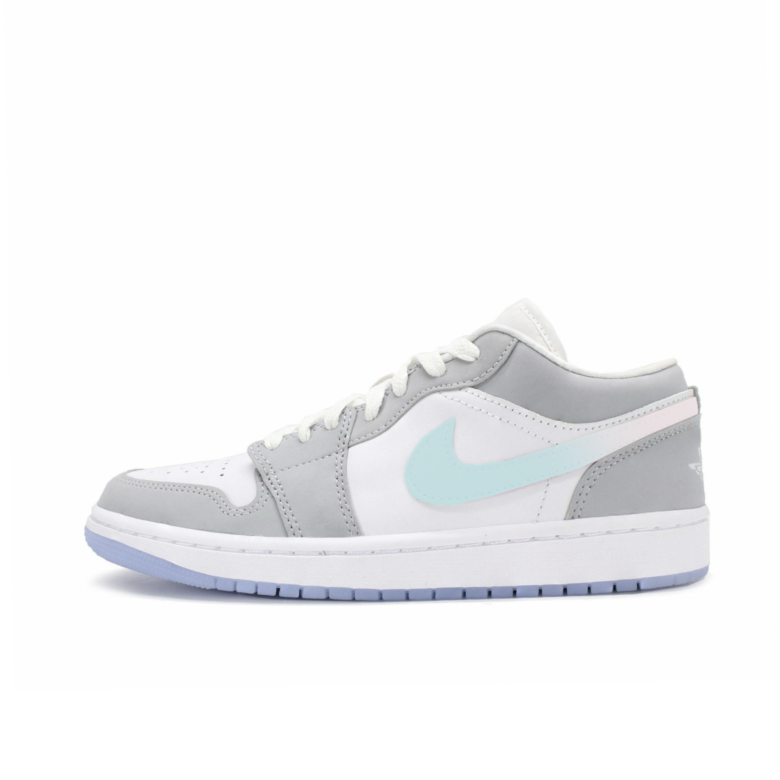 Jordan Air Jordan 1 Slip Resistant Abrasion Resistant Low top Vintage Basketball Shoes Women’s White