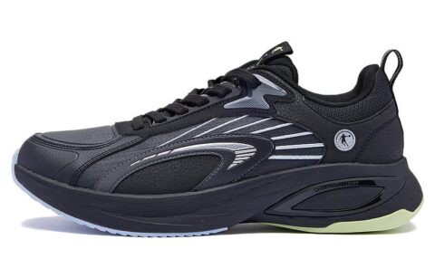 QIAODAN Cushioning Abrasion Resistant Slip Resistant Low top Running Shoes Men’s Black Gray
