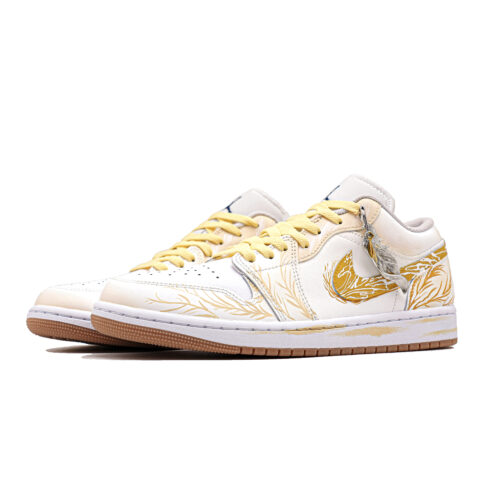 Jordan Air Jordan 1 Vintage Basketball Shoes Men’s Low Top Gold