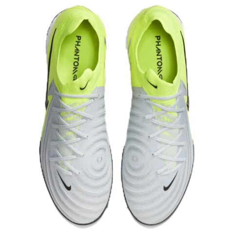 Nike Phantom GX 2 Pro TF Turf Synthetic Leather Slip Resistant Abrasion Resistant Soccer Shoes Unisex Yellow Gray