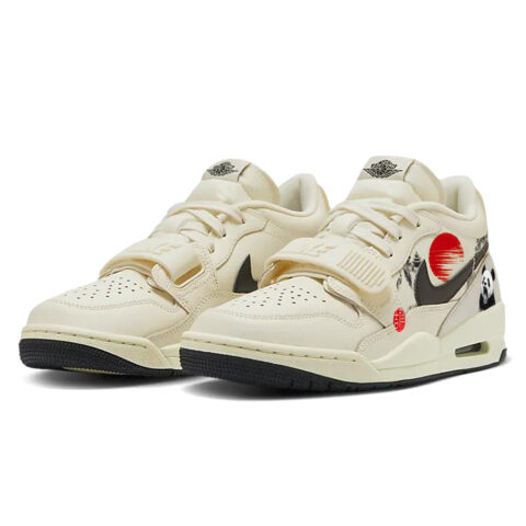 Jordan Legacy 312 Slip Resistant Abrasion Resistant Low top Vintage Basketball Shoes Women’s Beige Black