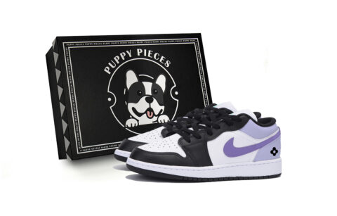 Jordan Air Jordan 1 Low top Vintage Basketball Shoes Men’s White Purple