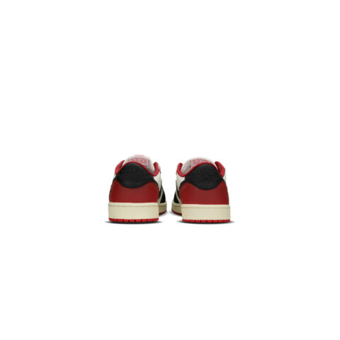 Jordan Air Jordan 1 Slip Resistant Abrasion Resistant Low top Vintage Basketball Shoes Unisex Black Red Rice