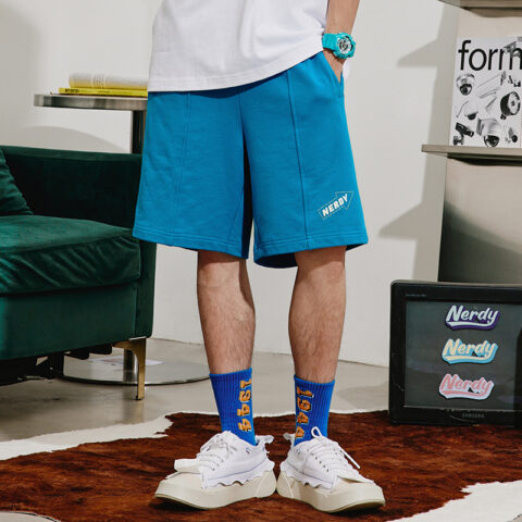 NERDY Loose Fit Shorts Unisex Blue
