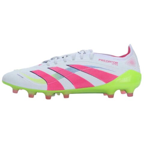 Adidas PREDATOR ELITE Slip Resistant Abrasion Resistant Soccer Shoes Unisex White Pink