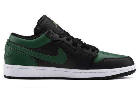Jordan Air Jordan 1 Lightweight Low top Vintage Basketball Shoes Unisex Green Black