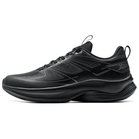 XTEP Cushioning Slip Resistant Abrasion Resistant Low top Casual Running Shoes Men’s Black Gray