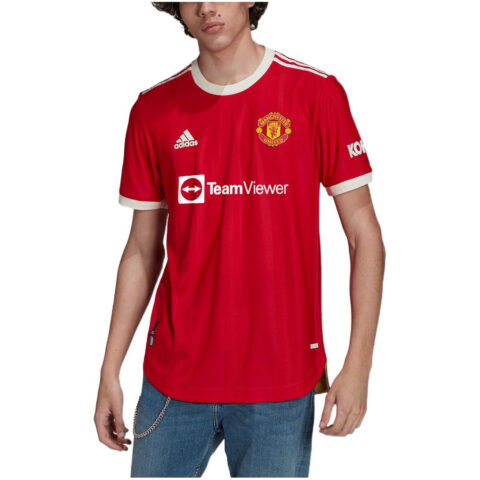 Adidas Manchester United Soccer Jerseys Men’s Red Moderate Straight Fit