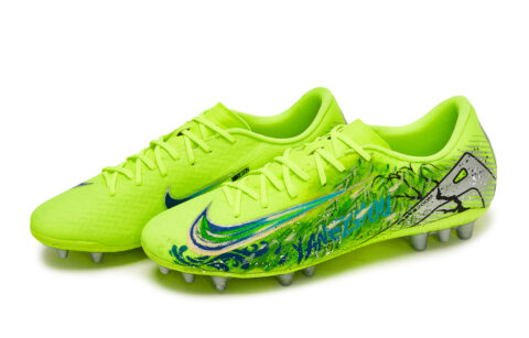 Nike Court Zoom Vapor Abrasion Resistant Soccer Shoes Unisex Blue Green Silver