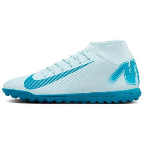 Nike Mercurial Superfly 10 Artificial Turf Slip Resistant Abrasion Resistant Soccer Shoes Men’s Blue