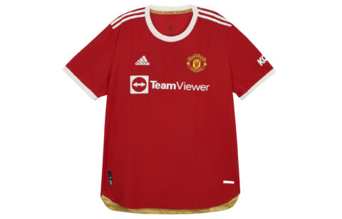 Adidas Manchester United Soccer Jerseys Men's Red Moderate Straight Fit
