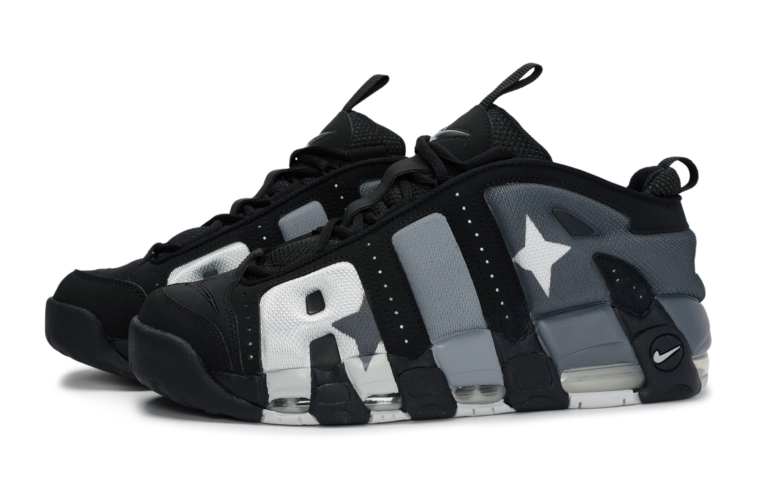 Nike Air More Uptempo Basketball Shoes Unisex Low Top Gray
