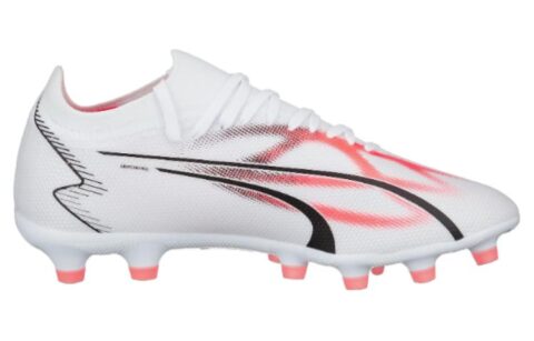 PUMA Ultra Match AG Artificial Ground HG Hard Ground Soccer Shoes Men’s White Pink