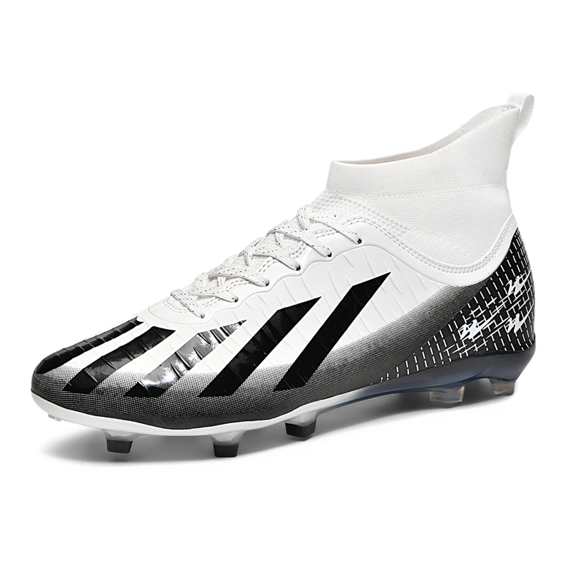 Binary FG Firm Ground Cushioning Lightweight Cushioning Lightweight Soccer Shoes Unisex White Black