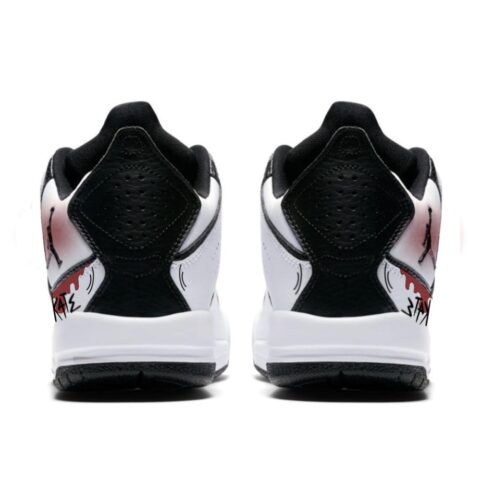 Jordan Courtside 23 Abrasion Resistant Mid top Vintage Basketball Shoes Unisex White Red