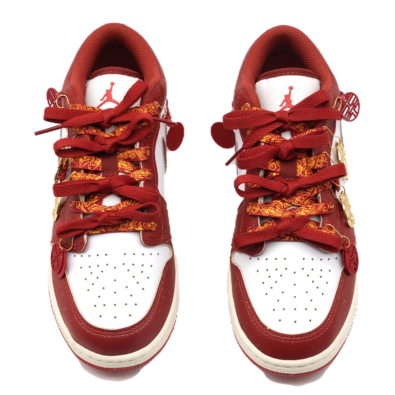 Jordan Air Jordan 1 Cushioning Slip Resistant Abrasion Resistant Low top Vintage Basketball Shoes Women’s Red