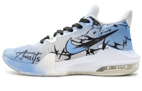 Nike Air Max Impact Cushioning Slip Resistant Abrasion Resistant Low top Basketball Shoes Men’s Black Blue