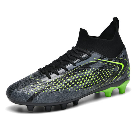 JINLAIKE Soccer Shoes Unisex Mid Top Black