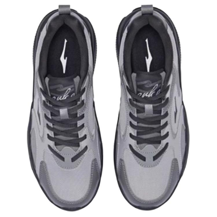 Erke Abrasion Resistant Slip Resistant Low top Casual Training Running Shoes Men’s Black Gray