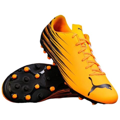 PUMA ATTACANTO 2 Abrasion Resistant Breathable Soccer Shoes Unisex Orange Black