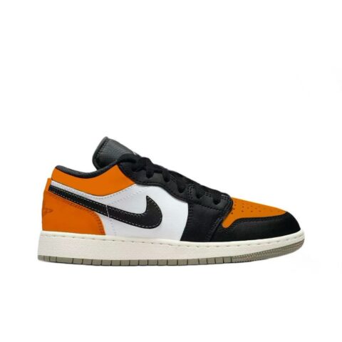 Jordan Air Jordan 1 Little Buckle Shattered Leather Abrasion Resistant Low top Vintage Basketball Shoes Unisex