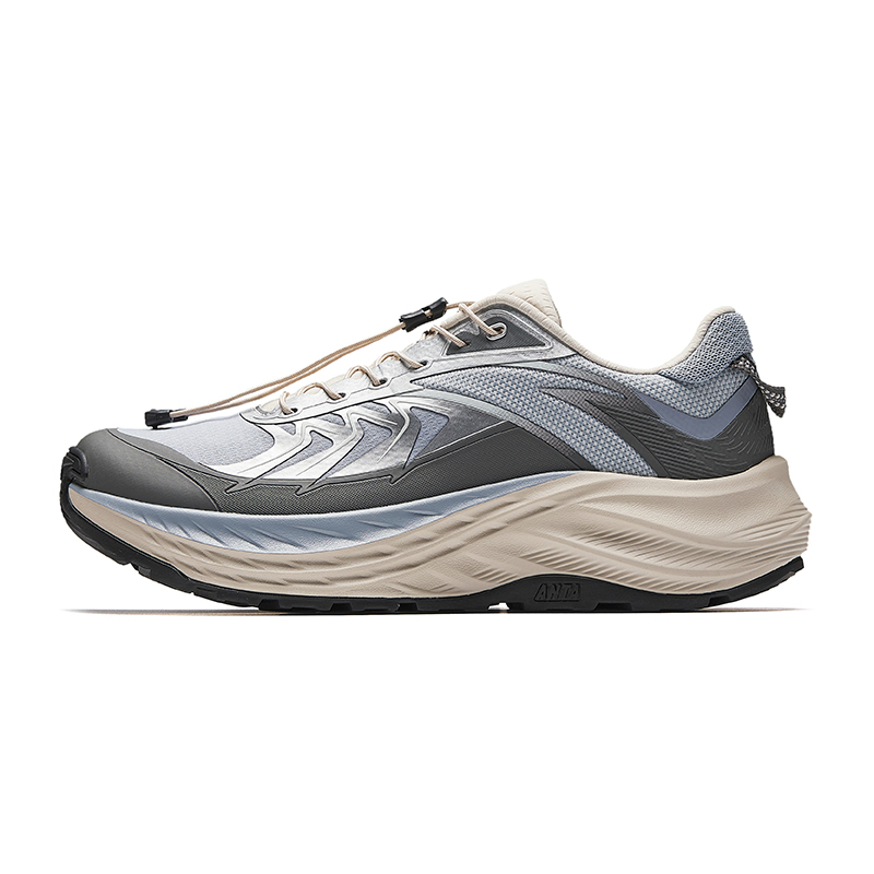 Anta Fabric Cushioning, Wear Resistant Low top Casual Running Shoes Men's Gray
