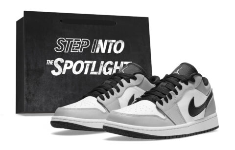 Jordan Air Jordan 1 Low top Skateboard Shoes Unisex Smoke Gray