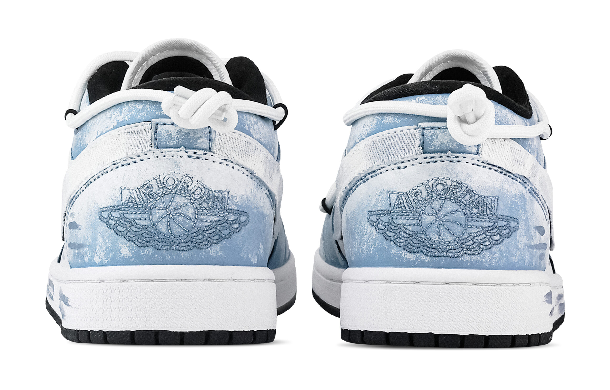Jordan Air Jordan 1 Rantei Set Low top Vintage Basketball Shoes Unisex White Blue