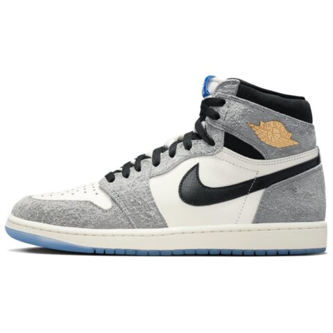 Jordan Air Jordan 1 High top Vintage Basketball Shoes Men’s Gray White
