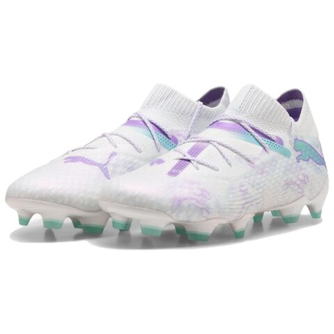 PUMA FUTURE 7 ULTIMATE Soccer Shoes Women’s Low Top White Purple Blue