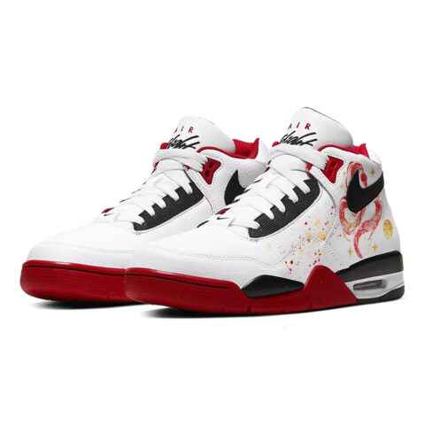 Nike Flight Legacy Year Of The Snake, Serpent Prosperity Year Mid top Vintage Basketball Shoes Unisex Red
