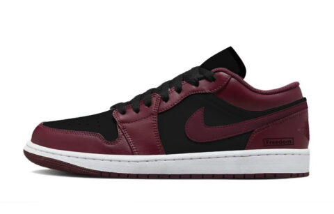 Jordan Air Jordan 1 Black Red Forbidden Wear Cushioning Low top Vintage Basketball Shoes Unisex Red Black
