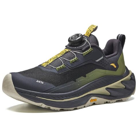 Anta Wilderness PRO Fabric Slip Resistant Abrasion Resistant Low top Running Shoes Men’s Black Green