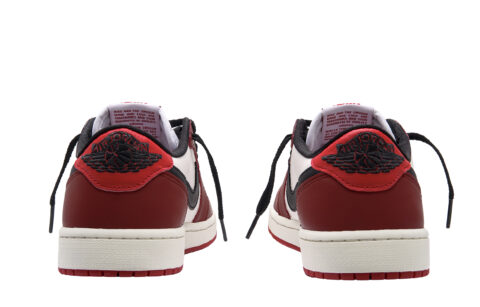 Jordan Air Jordan 1 Slip Resistant Abrasion Resistant Low top Vintage Basketball Shoes Unisex Red