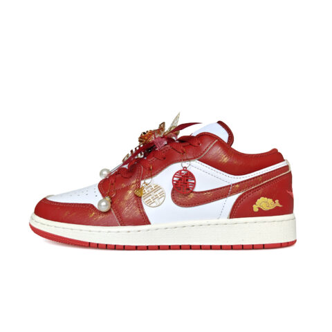Jordan Air Jordan 1 Abrasion Resistant Low top Vintage Basketball Shoes Women’s Red
