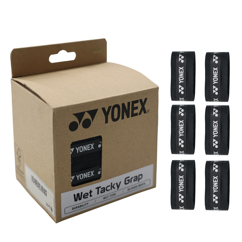 YONEX Badminton Grip Tapes Black/White Polyurethane, Polyester Thin 30 Pack